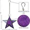 In the Breeze 9219 — Purple 5-Point Star Tealight Lantern — Moroccan-Style Boho Chic Glass and Metal Tealight Hanging Lantern
